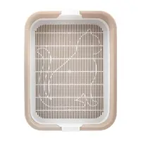 Туалет "Мур-мяу" для кошек, с сеткой, 33 х 25 х 7 см, беж