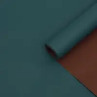 Бумага упаковочная крафт, двусторонняя, кофейно-изумрудный 0,68 х 10&plusmn;5% м