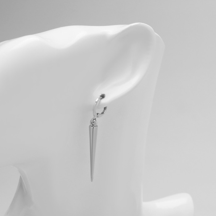 Серьги металл &laquo;Шипы&raquo; удлинённые, цвет серебро