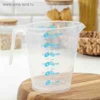 Стакан мерный Доляна &laquo;Колор&raquo;, 1,5 л, 18&times;13&times;16 см, прозрачный