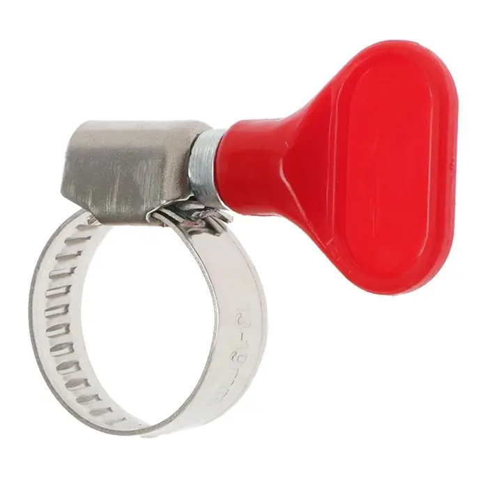 Хомут с &laquo;барашком&raquo; ZEIN engr, диаметр 13-19 мм, ширина 9 мм, нержавеющая сталь