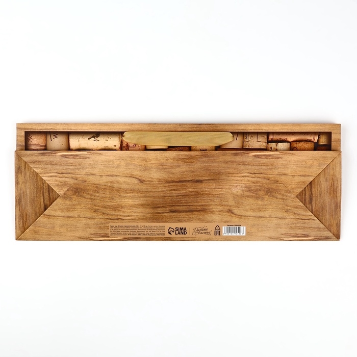 Пакет под бутылку горизонтальный &laquo;Пробки&raquo;, 36 &times; 10 &times; 13 см