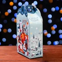 Подарочная новогодняя коробка &laquo;Фантазия&raquo; в зелёном, упаковка, 11.1&times;5.8&times;20.5 см