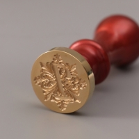 Печать для сургуча с пластиковой ручкой "Буква I на вензеле" 2,5х2,5х6,3 см