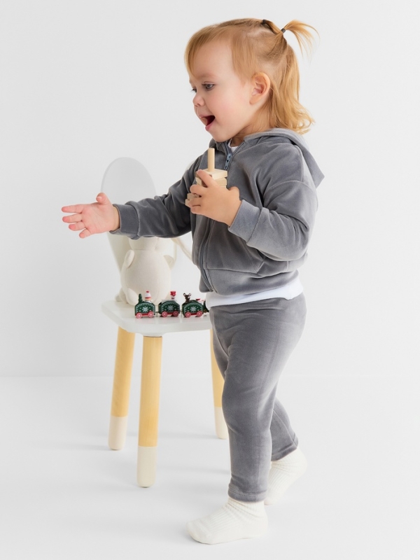 Толстовка Крошка Я Plushy, р. 92-98, серый