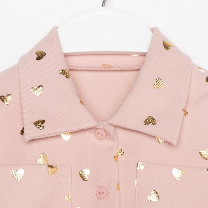 Платье детское KAFTAN Платье детское KAFTAN "Сердечки", р. 38 (146-152), розовый