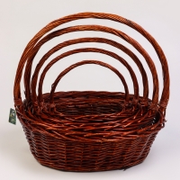 Набор корзин плетеных 50х42х15, 43х36х14, 37х30х12, 32х24х10, 26х20х9 см