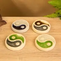 Подставка под благовония "Инь Янь" керамика, цв. МИКС, 7х7х1,5 см