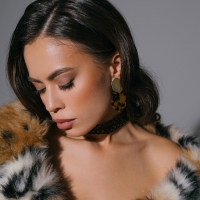 Серьги акрил &laquo;Геометрия&raquo;, цвет коричневый в золоте