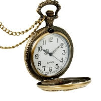 Часы карманные символ года &laquo;Змея&raquo;, кварцевые, цепочка l-40 см, d-4.5 см, Змея