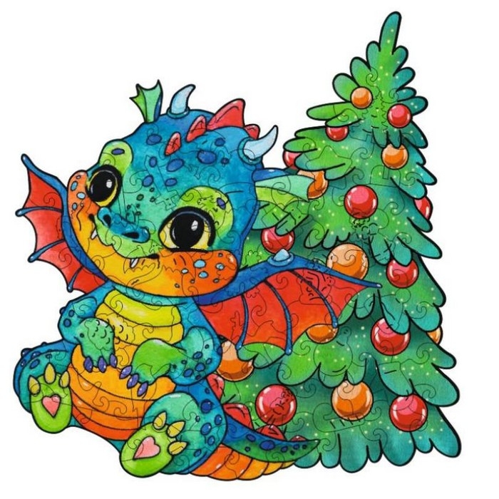 Пазл &laquo;Дракончик&raquo; зелёный