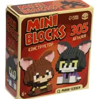 UNICON Конструктор "MiniBlocks", кот и мышка, 2 в 1