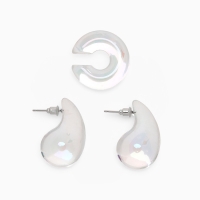 Набор серьги и каффы 3 шт &laquo;Нежность&raquo; капля, цвет разноцветный в серебре