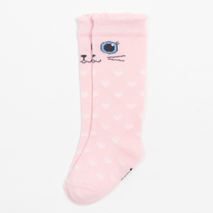 Гольфы Крошка Я &laquo;Котик&raquo; 8-10 см, цвет розовый