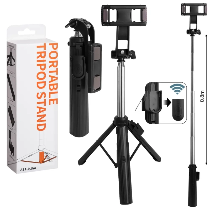 *Монопод трипод A31 0.8M с Bluetooth брелком