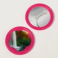 Зеркало карманное, с рамкой под фотографию, d=6.5 см, фасовка 20 шт., рисунок МИКС