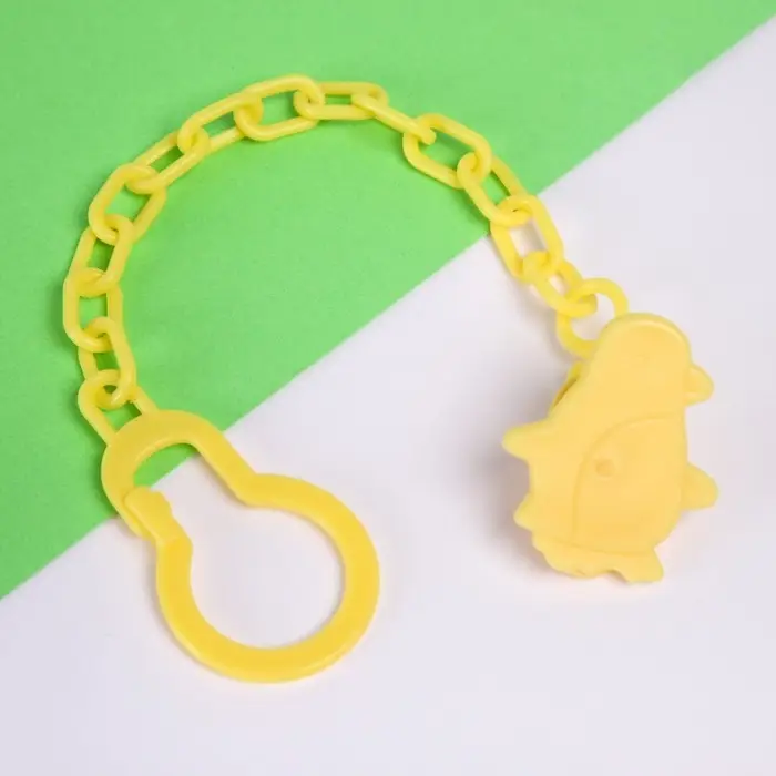 Держатель для соски - пустышки, на цепочке, цвет МИКС