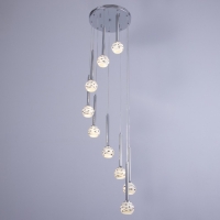 Светильник "Жаннетт" 9х3Вт G4 Хром 30х30х180см