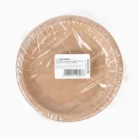 МП Тарелка одноразовая "Крафт" с бортом, картон, 18 см  (100 шт.)