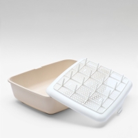 Лоток ALTA для кошек с сеткой 50 х 38 х13,5 см , бело-бежевый