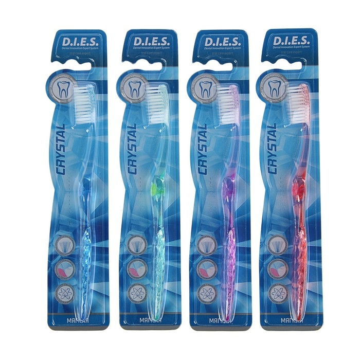 Зубная щётка D.I.E.S Кристалл, мягкая, 1 шт. МИКС