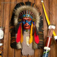 Панно "Индеец Кичи" 40х15х60 см, МИКС