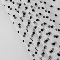 Сетка с флоком &laquo;Горох&raquo;, 150 см, 1 &plusmn; 0,2 м, цвет белый