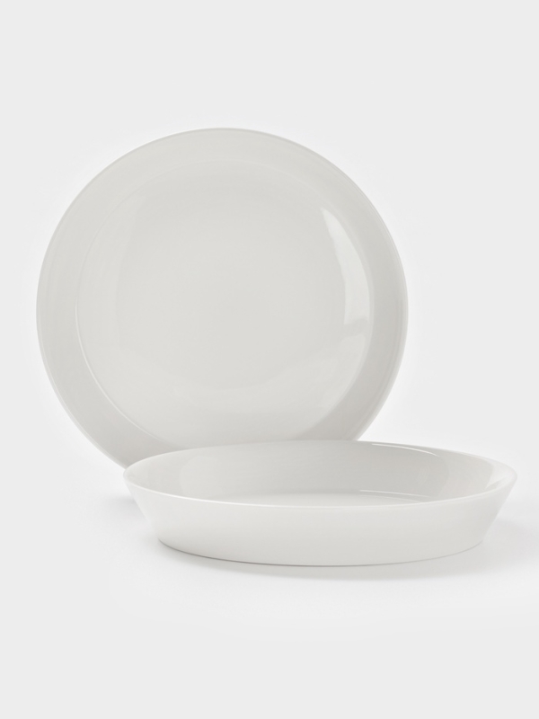 Набор тарелок глубоких 2 шт 21,5х3,5 см Magistro "White Snow" 600 мл