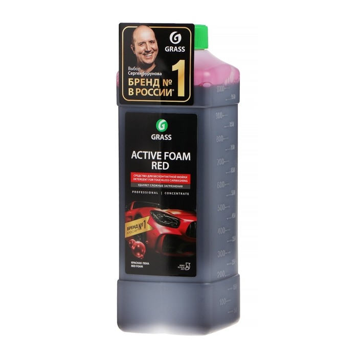 Шампунь для бесконтактной мойки Grass Active Foam Red, 1л (1:30-1:50) Шампунь для бесконтактной мойки Grass Active Foam Red, 1л (1:30-1:50)