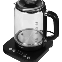 Чайник HYK-G5506 черный-серебристый, 1.7л, мощность 2200Вт