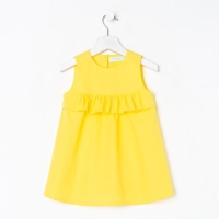 Платье детское с рюшей KAFTAN, р. 30 (98-104), желтый Платье детское с рюшей KAFTAN, р. 30 (98-104), желтый