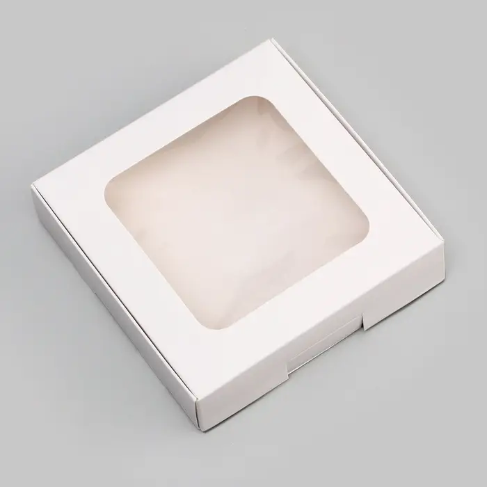 Коробка самосборная, белая, 13&times;13&times;3 см