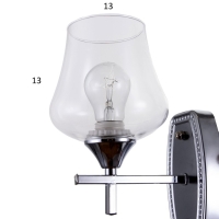 Бра 2068/1CR E27 40Вт хром 17х14х20 см