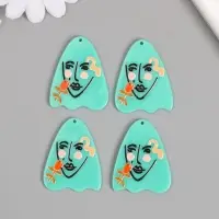 Декор для творчества акрил "Девушка с тюльпаном. Абстракция" 0,2х3,1х4 см