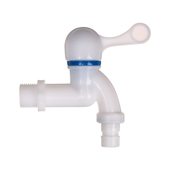 Кран, наружная резьба 3/4", для шланга 5/8" (16 мм), пластик, Greengo