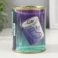 Подарочные носки в банке &laquo;Гравитационные&raquo;, (внутри носки мужские, цвет чёрный)