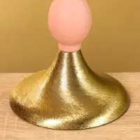 Подсвечник на 1 свечу "Пудровый" 10,5х10,5х30 см