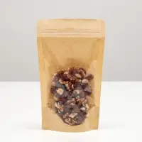 Пакет Zip-lock Крафт с прозрачной стенкой 12&times;20 + 4 см