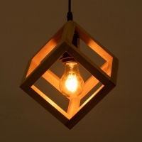 Светильник BayerLux ЭКО "Куб" 1х40Вт Е27 черный/коричневый 27х27х100см