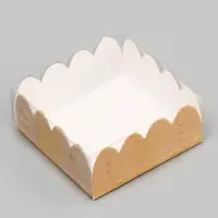 Коробка для печенья, крафт, 7&times;7&times;3 см