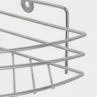 Полка угловая, 1 ярус, 19,5&times;10&times;21 см, цвет хром