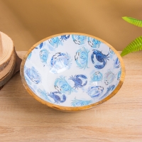 Салатник "Крабы" дерево манго 25х25х10 см