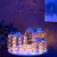 Фигура световая "Кубы серые", 25х20х15 см, 90 LED, батарейки ААх8 (не в компл.), свечение тёплое белое Фигура световая "Кубы серые", 25х20х15 см, 90 LED, батарейки ААх8 (не в компл.), свечение тёплое белое