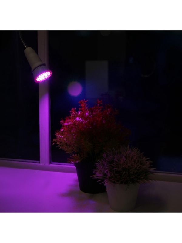 Фитолампа для растений Luazon, светодиодная, E27, 4.5 Вт, IP44, 220 В, 270&deg;, биколорная
