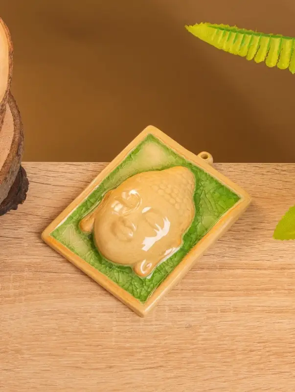 Подставка под благовония &laquo;Будда&raquo;, 11&times;9&times;3 см, керамика, зелёно-коричневая