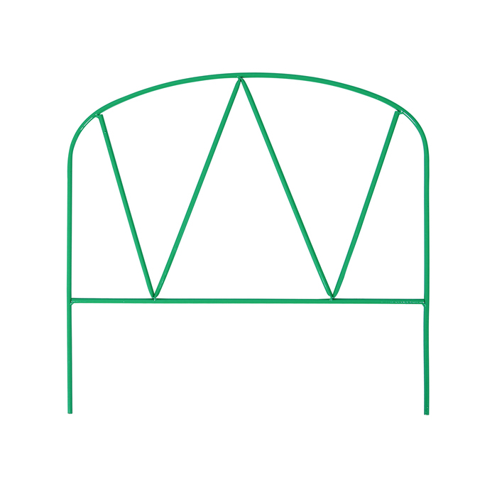 Ограждение декоративное, 65 &times; 325 см, 5 секций, металл, зелёное, &laquo;Арена&raquo;, Greengo
