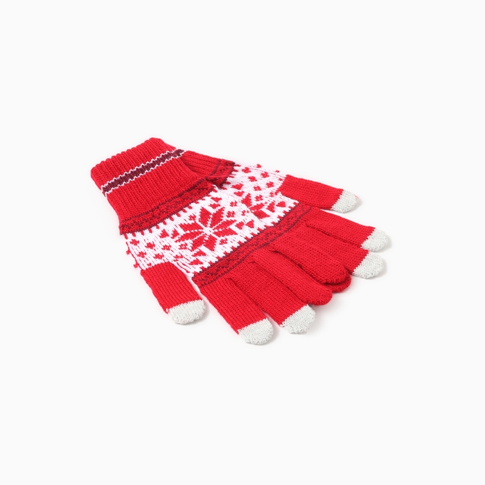 Перчатки сенсорные, цвет красный, р-р 18 Перчатки сенсорные, цвет красный, р-р 18