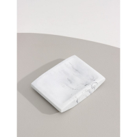 Набор аксессуаров для ванной комнаты &laquo;Мрамор&raquo;, 4 предмета (дозатор 190 мл, мыльница, 2 стакана 290 мл), цвет белый