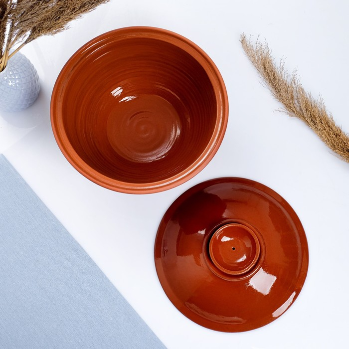 Казан "Кунгурский" 3 л, с крышкой, коричневый