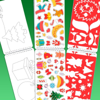 Раскраска - альбом &laquo;Снеговичок&raquo;, 72 стр., с трафаретами и наклейками